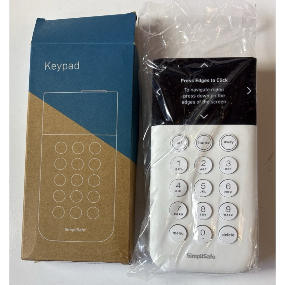 SimpliSafe Alarm Security Wireless Pinpad White 2nd Gen New Open Box KP3W